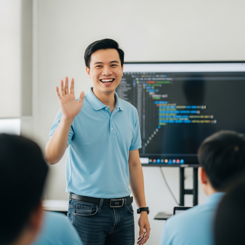 Thầy Nam dạy Robotic 1 thay nam