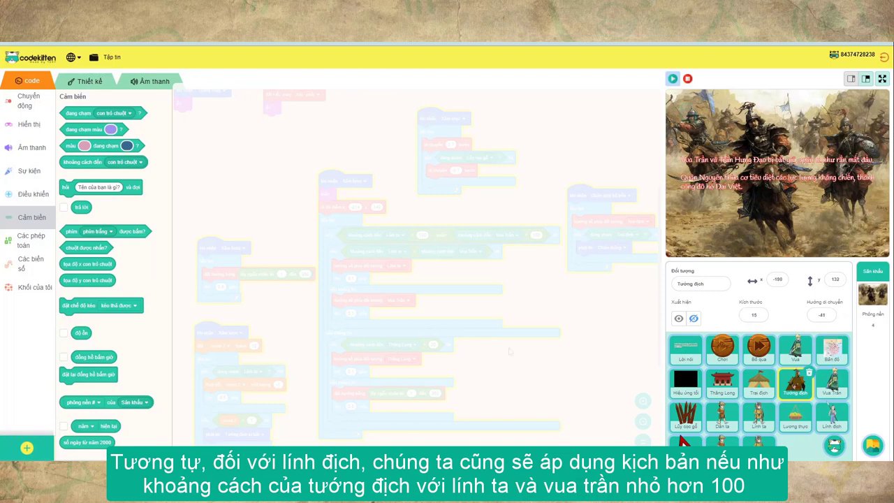 Khối lệnh điều khiển hành vi của quân địch (Mông Nguyên) trong trò chơi.