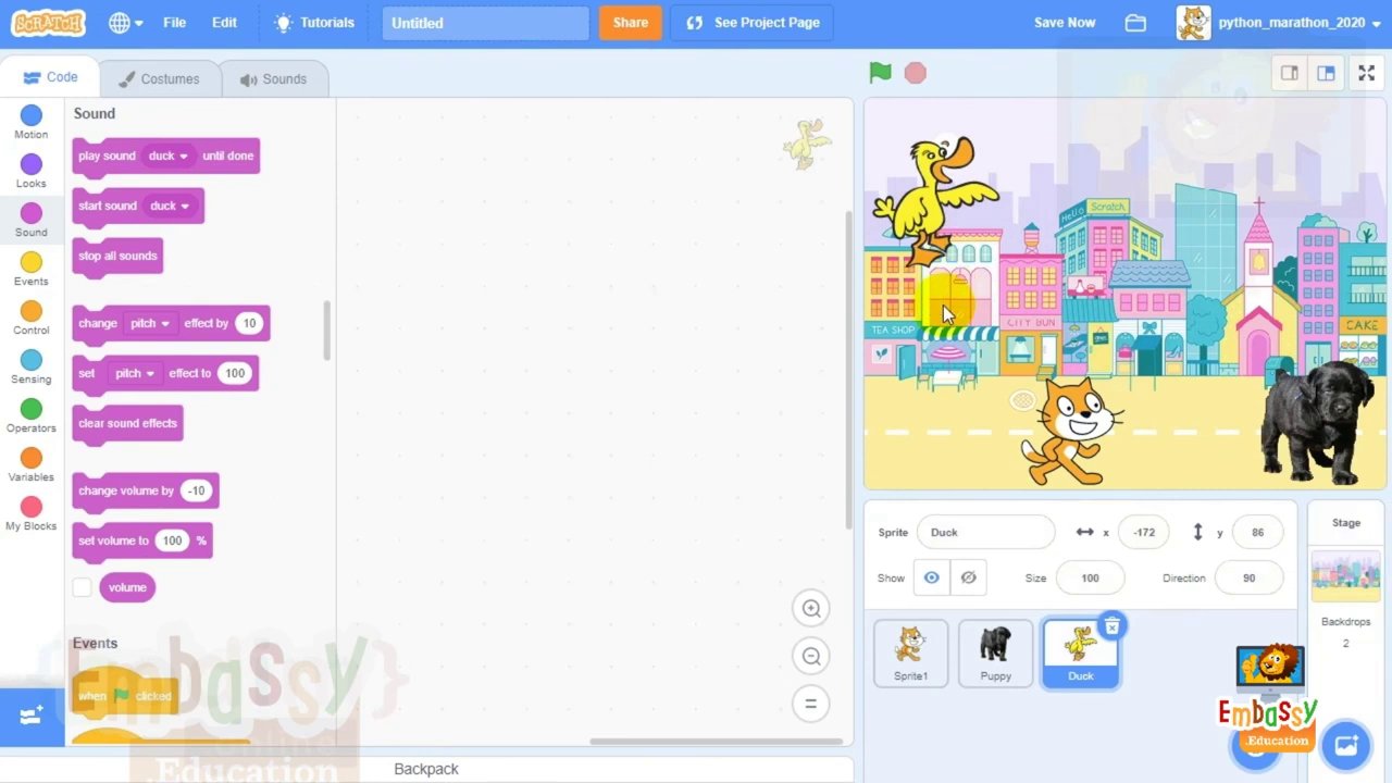 Giao diện chia sẻ dự án trên Scratch. Sau khi hoàn thành, bạn có thể nhấn "Chia sẻ" và gửi liên kết cho giáo viên hoặc bạn bè.