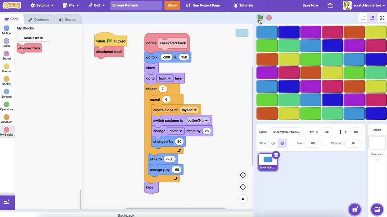 Minh họa khái niệm refresh: Một loạt các khung hình (frames) liên tiếp tạo nên chuyển động mượt mà của nhân vật.