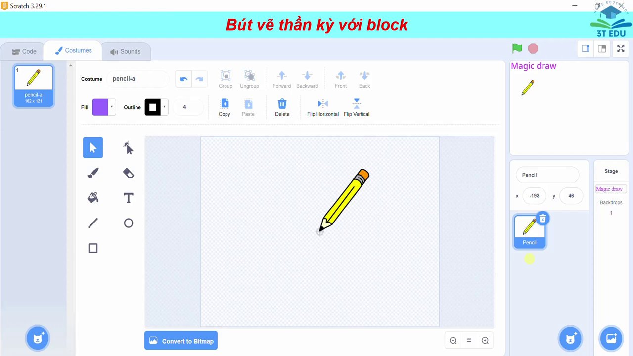 Chương trình vẽ nhiều hình sử dụng công cụ Pen.