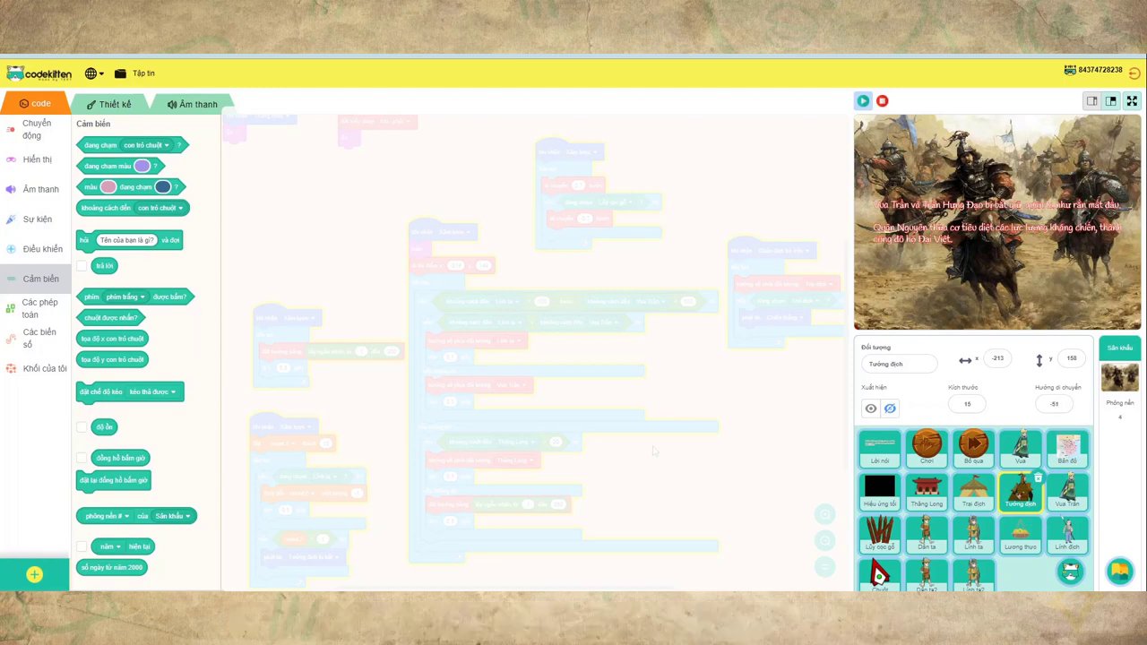 Cảnh quân địch tháo chạy khi thanh lương thực đã cạn kiệt, báo hiệu chiến thắng.
