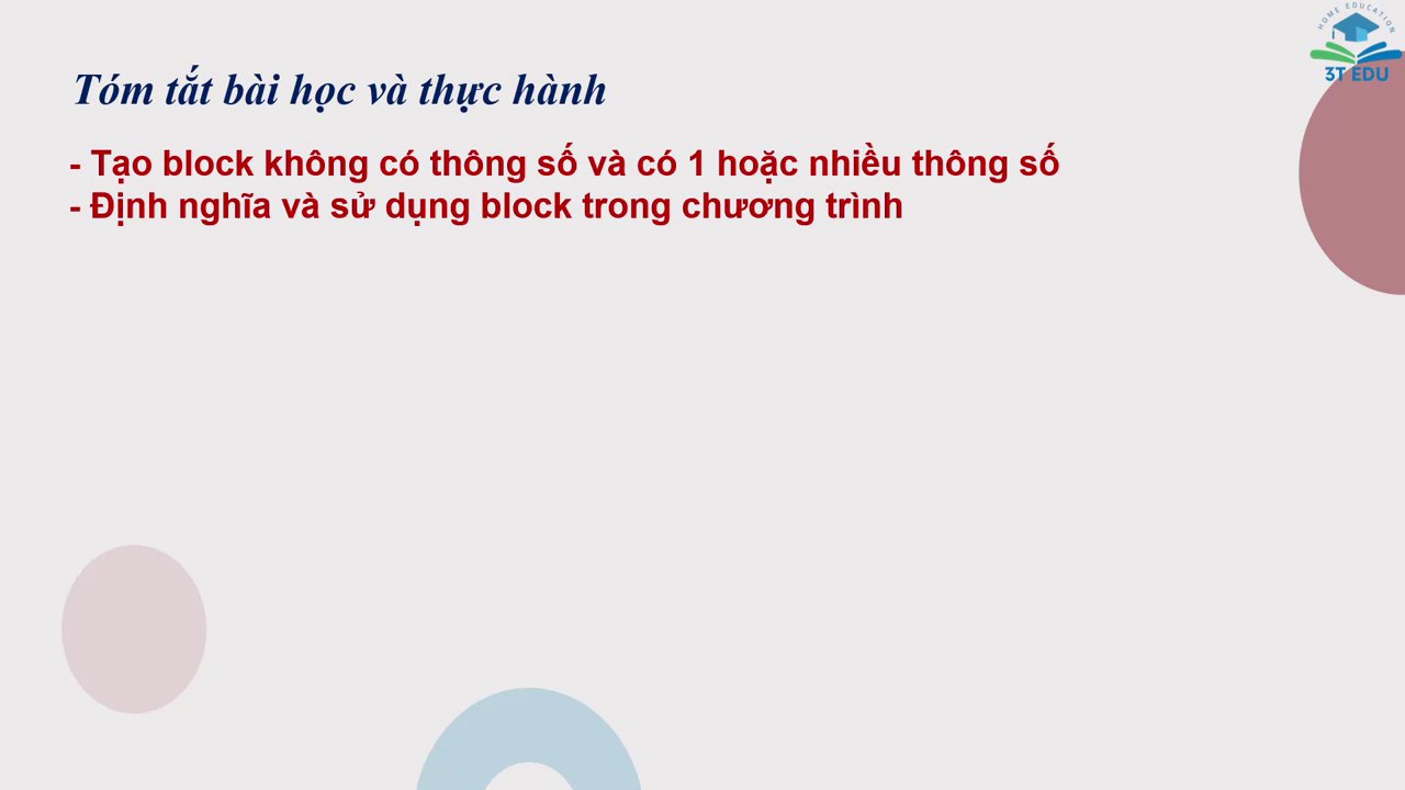 Tổng kết các loại Block và ứng dụng của chúng.